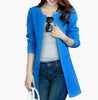 Single Breasted Long Slim Casual Jacket