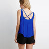 Sexy Cross Back Chiffon Crop Tank Tops