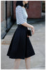 Pleated Midi Skirt High Waist