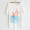 Thin Plus Loose Size Batwing Sleeve T-shirt
