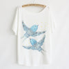 Thin Plus Loose Size Batwing Sleeve T-shirt