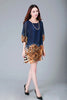 Sleeve Loose Leopard Print Chiffon Dresses